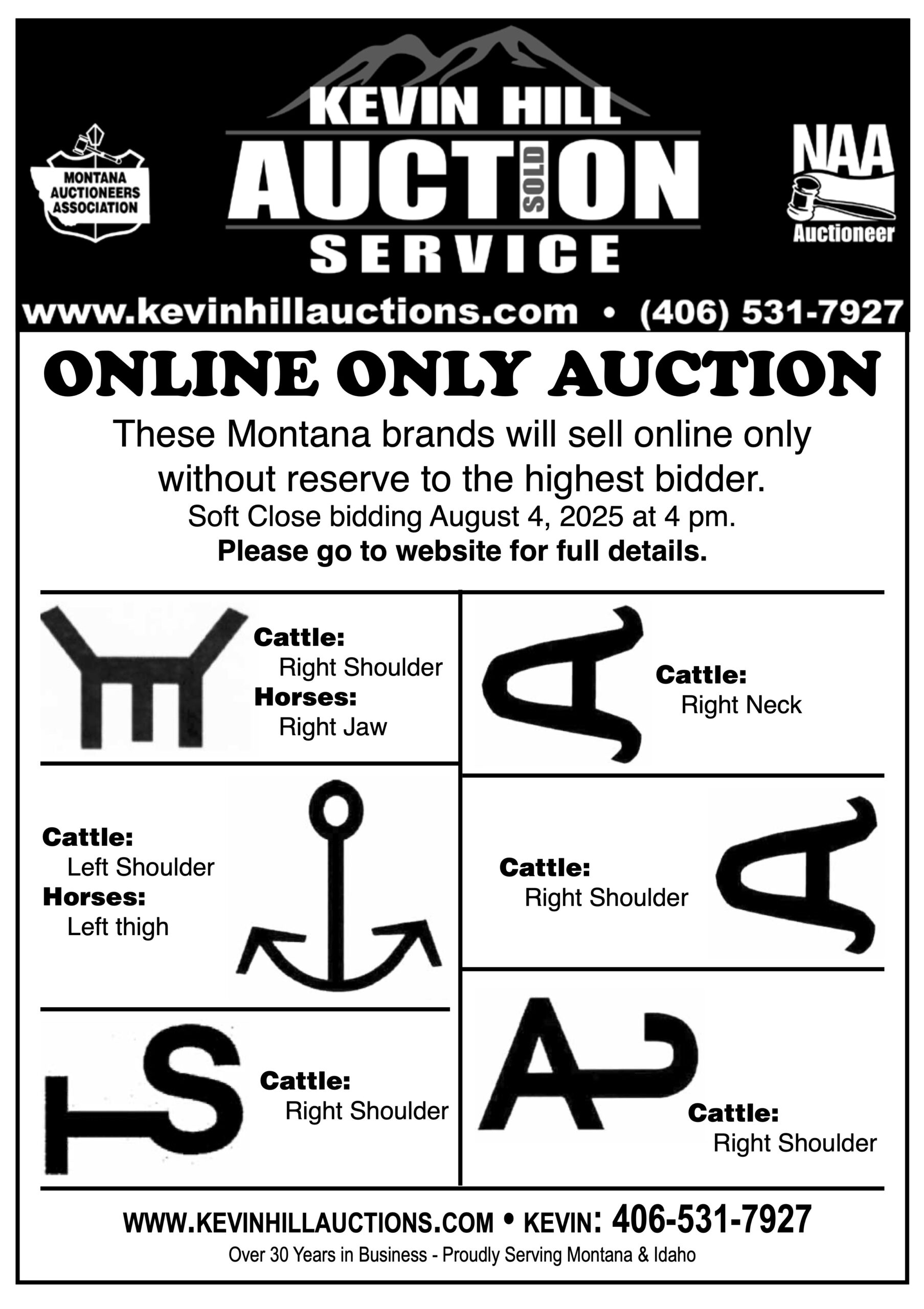 Photo of Montana Livestock Brands – Online Only